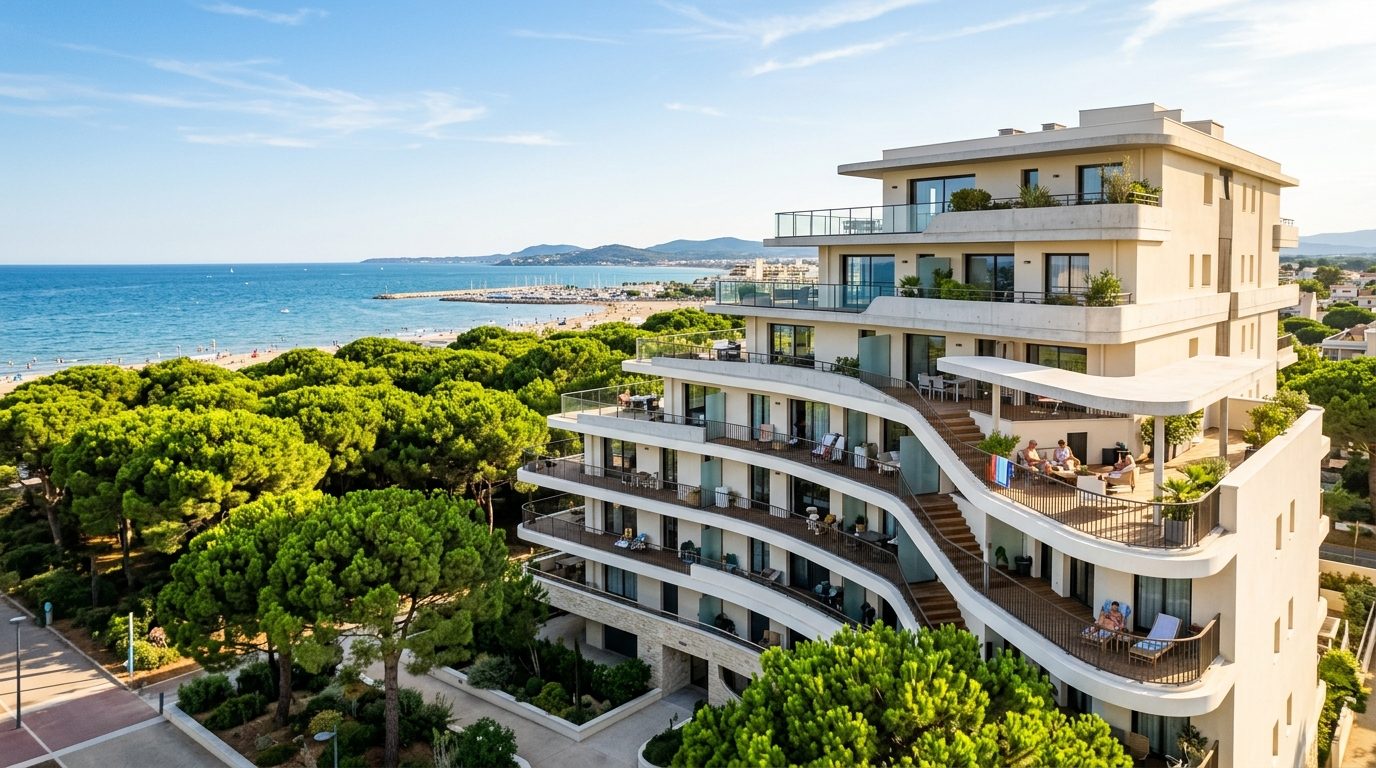 Appartement T3 (Lot 212) aux Dunes du Soleil : opportunité patrimoniale à La Grande-Motte